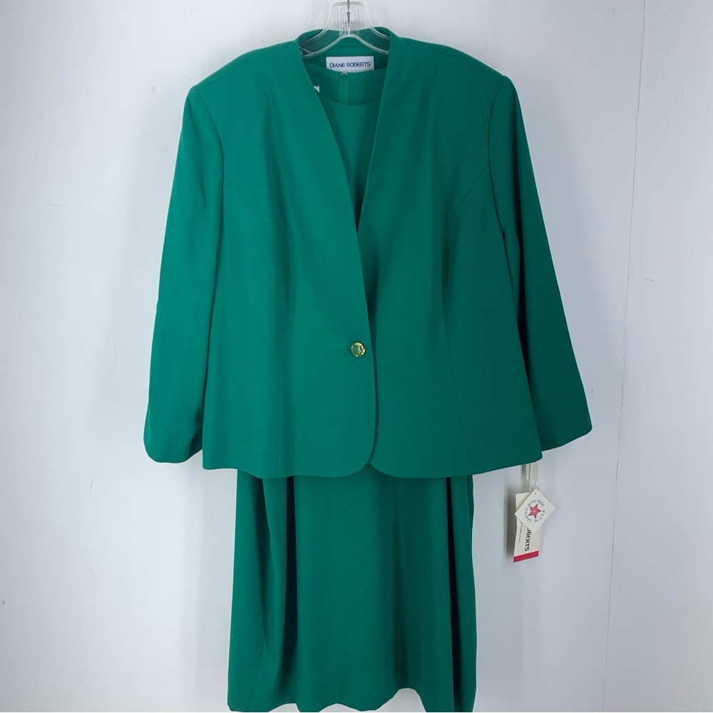 Diane Roberts 22H 22 Dress Jacket Vintage Modest Kelly Green Fully Lined NEW
USA